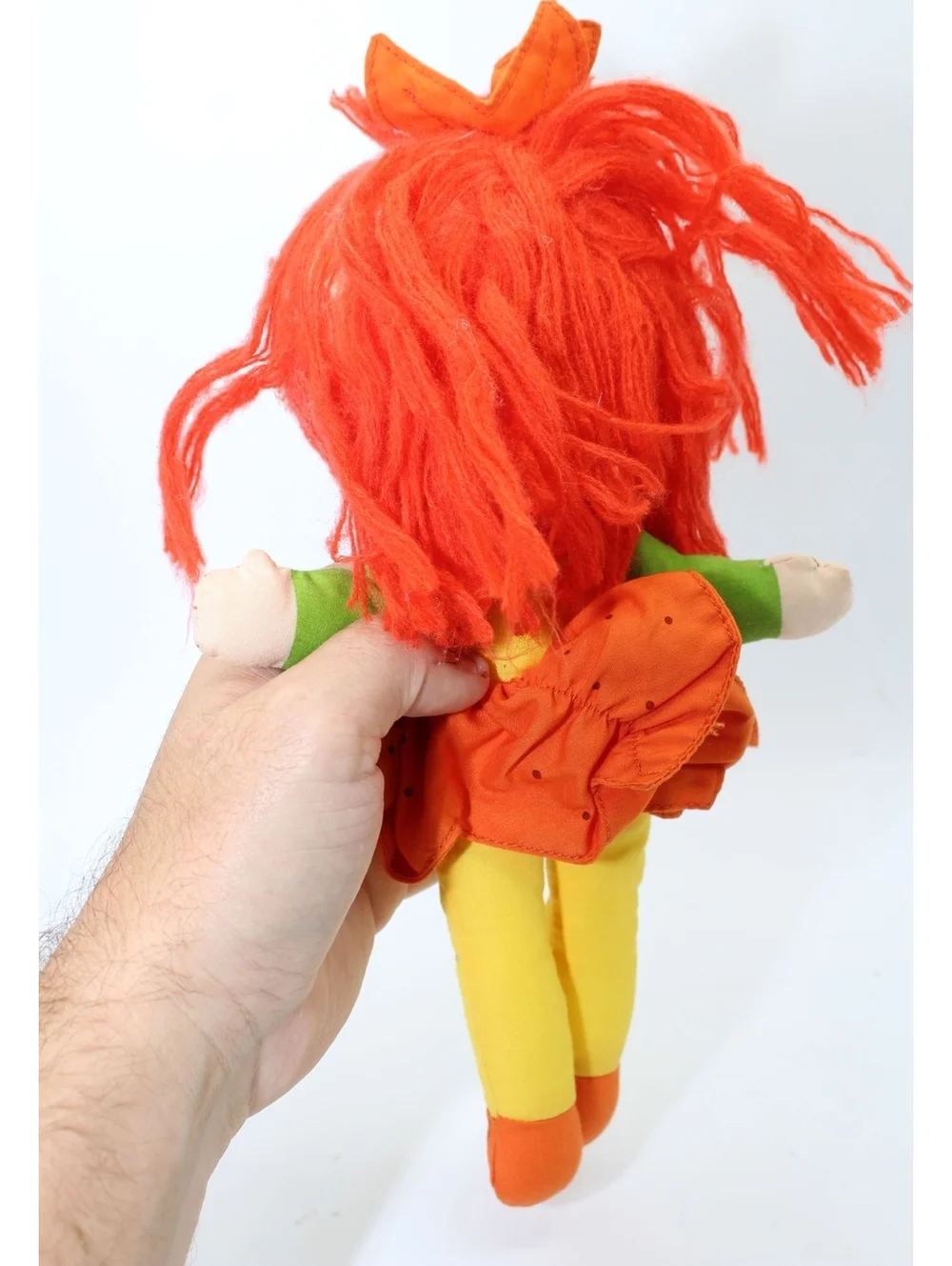 Vintage 1986 Avon Little Blossom Scamper Lily Yarn Hair Plush Rag Doll Cloth Toy